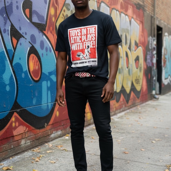 Next Level “Toys in the Attic” Graphic Tee Black Regular - Picture 2 of 7